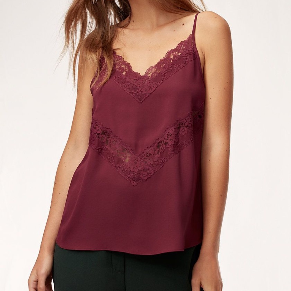 Aritzia Babaton Everly Camisole, BAROLO, Size S